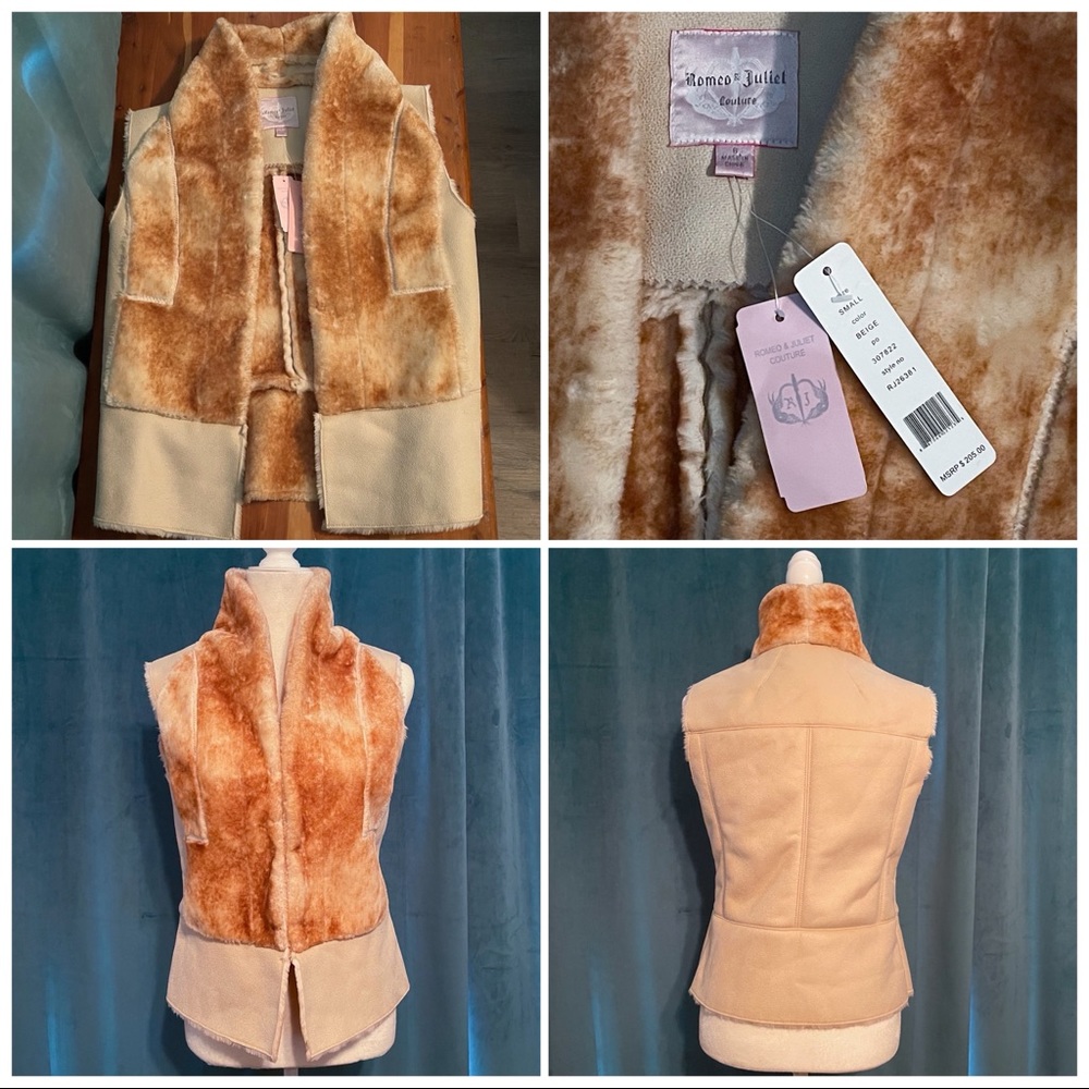 Romeo + Juliet Faux Fur Vest NWT